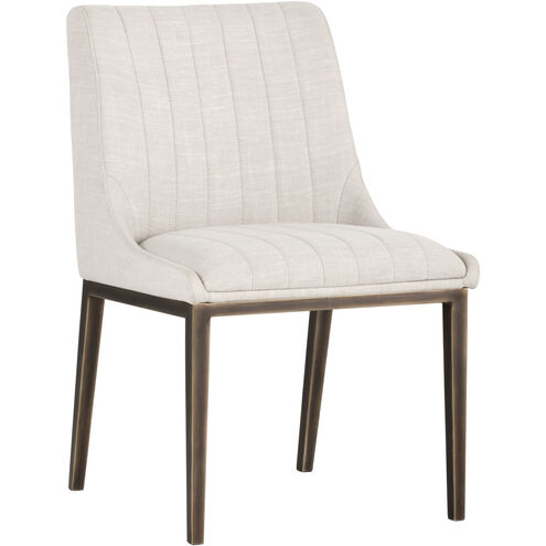 Halden Beige Linen Dining Chair, Set Of 2